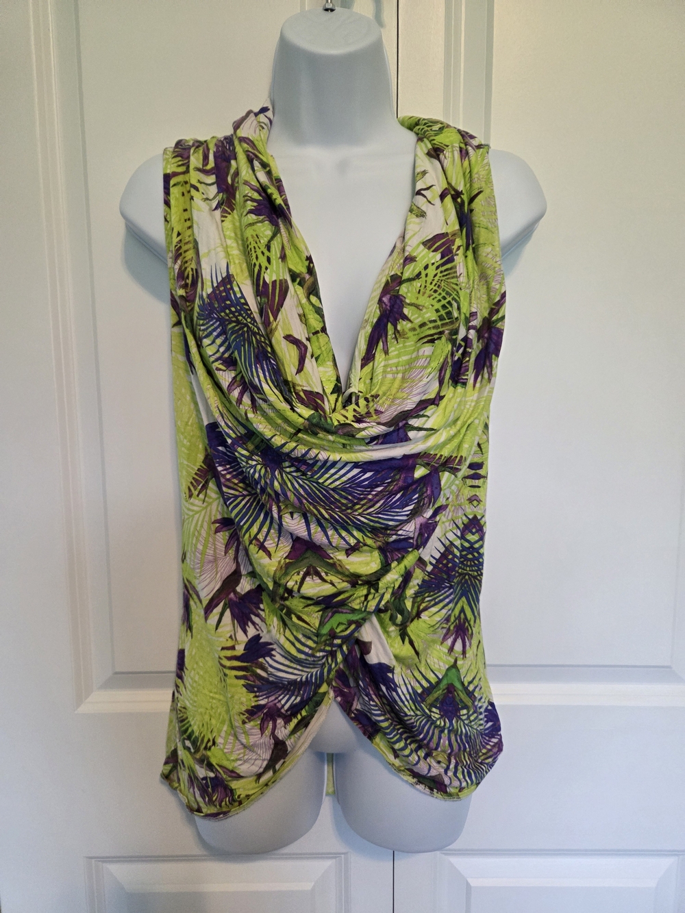Jennifer Lopez Tropical Cowl Neck Camisole